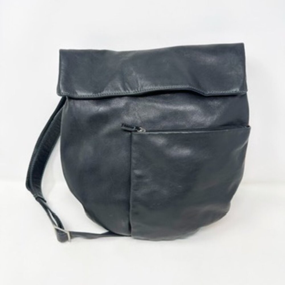 MYWALIT Black colorblock orange Crossbody Flapover Bag